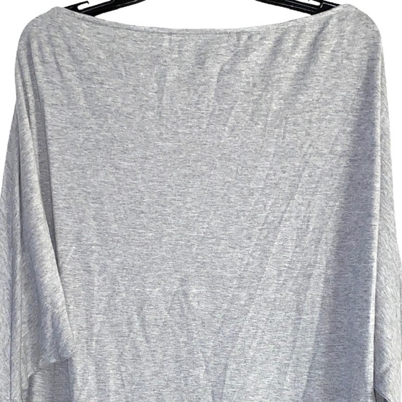 NWOT FREE PEOPLE Gray Boatneck Dolman Long Sleeve Tunic Mini Dress Size Small - Picture 5 of 11